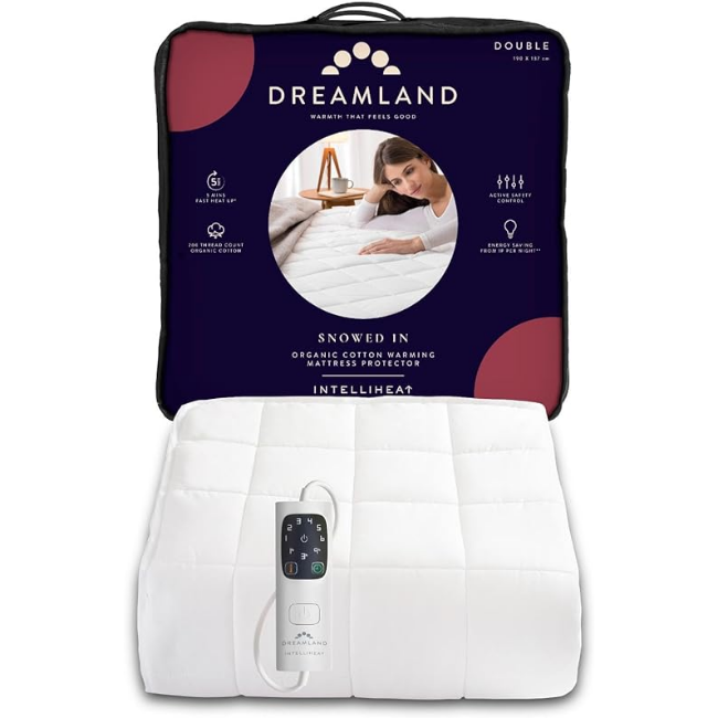 Dreamland Organic Cotton Electric Blanket Double with Single Control